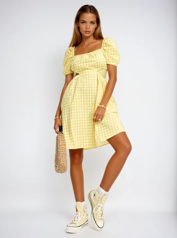 Monki Kleid in Gelb/ Weiß