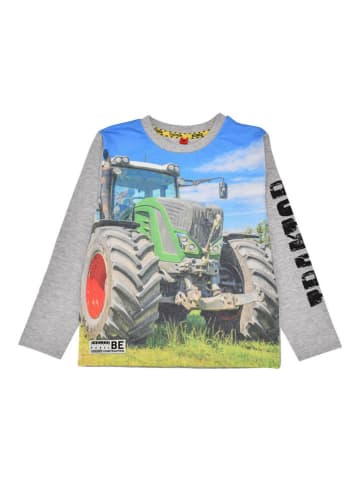 Bondi Longsleeve "Traktor" in Grau/ Bunt