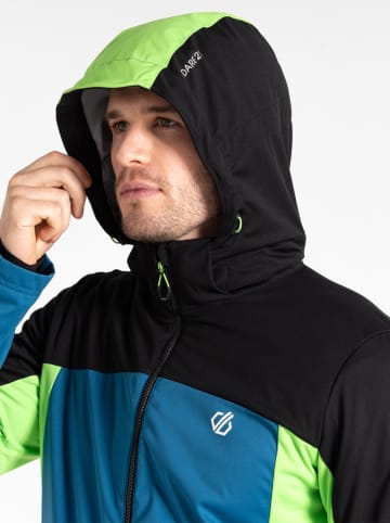 Dare 2b Kurtka softshellowa "Mountaineer" w kolorze niebiesko-czarno-zielonym