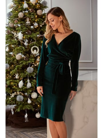 made of emotion Sukienka w kolorze ciemnozielonym