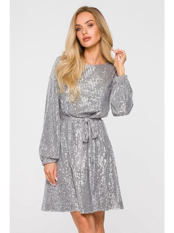 made of emotion Jurk zilverkleurig