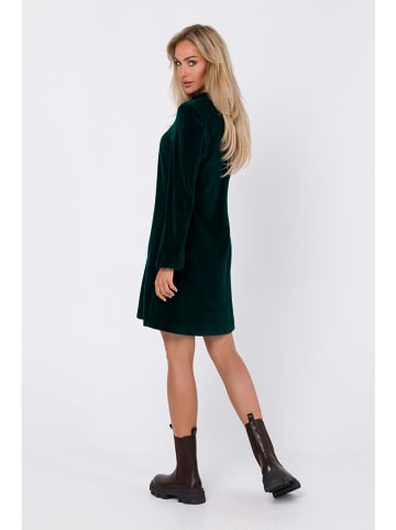 made of emotion Samtkleid in Dunkelgrün
