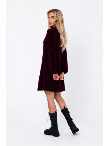 made of emotion Fluwelen jurk bordeaux