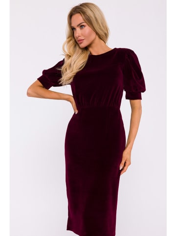 made of emotion Samtkleid in Dunkelrot