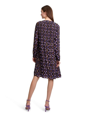 Betty Barclay Kleid in Violett/ Schwarz/ Hellbraun