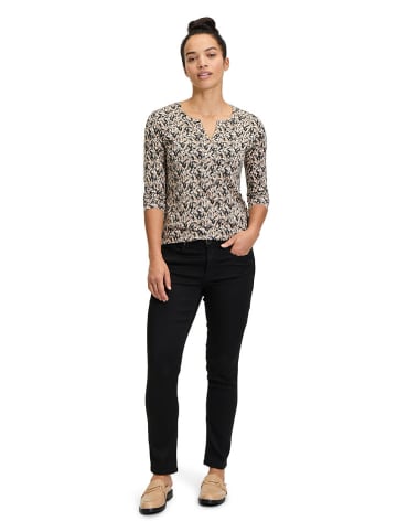 BETTY & CO Longsleeve in Taupe/ Schwarz