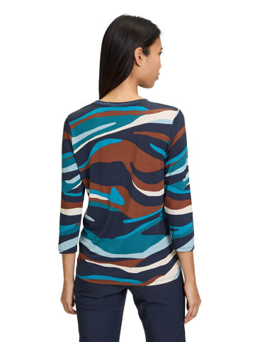 Betty Barclay Longsleeve donkerblauw/petrol/bruin