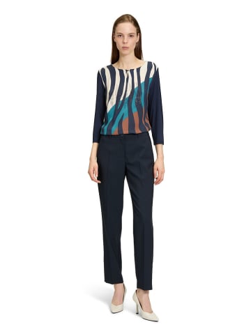 Betty Barclay Longsleeve in Dunkelblau/ Braun/ Beige