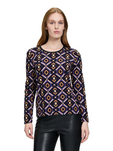 Betty Barclay Longsleeve in Violett/ Schwarz/ Braun
