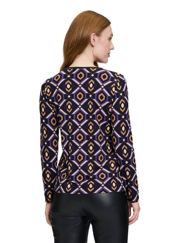 Betty Barclay Longsleeve in Violett/ Schwarz/ Braun
