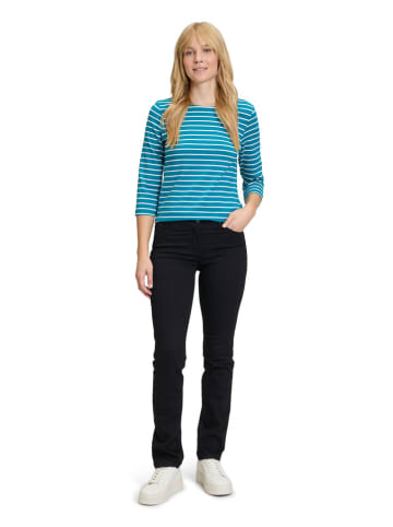 Betty Barclay Longsleeve in Türkis/ Weiß