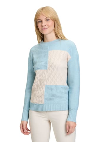 Betty Barclay Pullover in Hellblau/ Creme