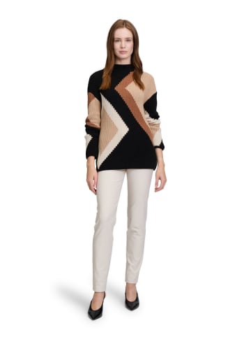 Betty Barclay Trui zwart/beige/lichtbruin