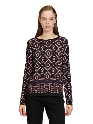 Betty Barclay Trui zwart/paars/beige