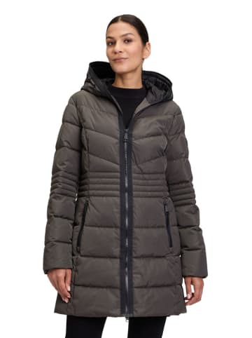 Betty Barclay Doorgestikte mantel kaki