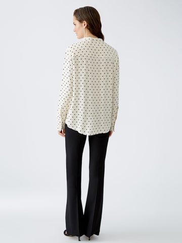 Oui Blouse crème/zwart