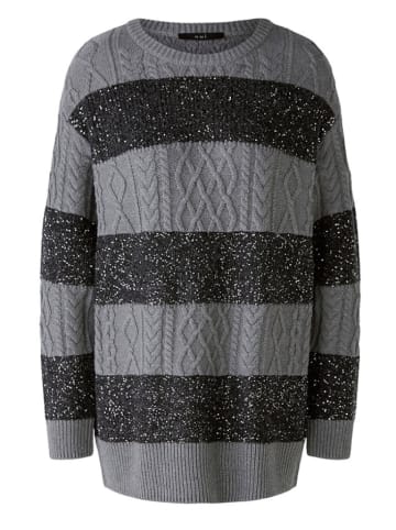 Oui Sweter w kolorze szaro-srebrnym