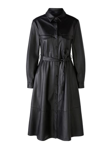 Oui Sukienka w kolorze czarnym ze skóry syntetycznej