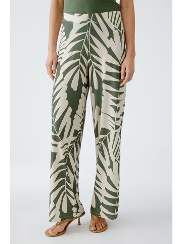 Oui Broek groen/wit