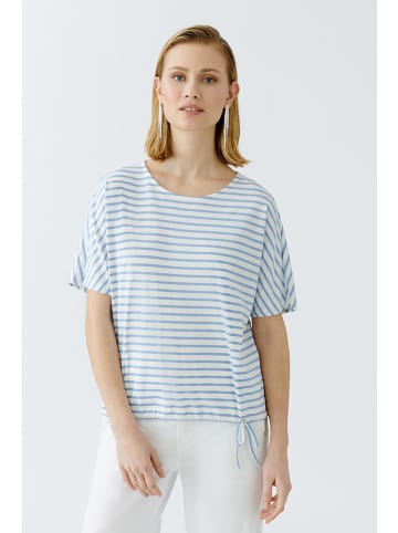 Oui Shirt lichtblauw/wit