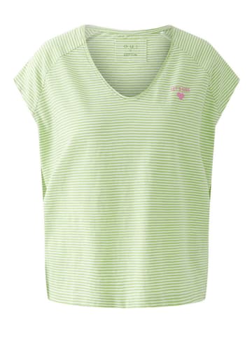 Oui Koszulka w kolorze zielono-białym