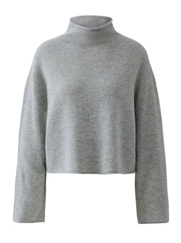 Oui Wollrollkragenpullover in Grau