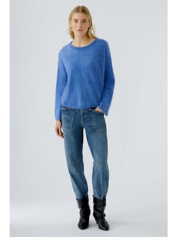 Oui Wollpullover in Blau