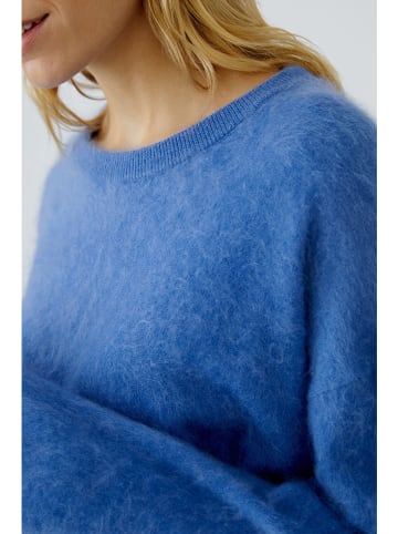 Oui Wollen trui blauw