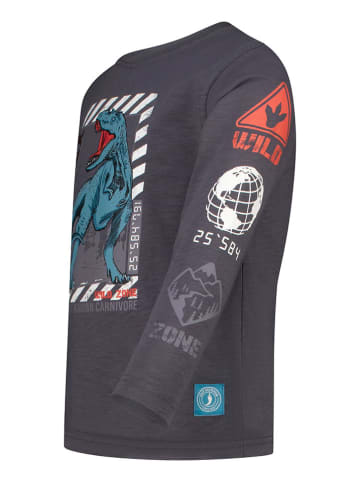 Salt and Pepper Longsleeve "T-Rex" antraciet