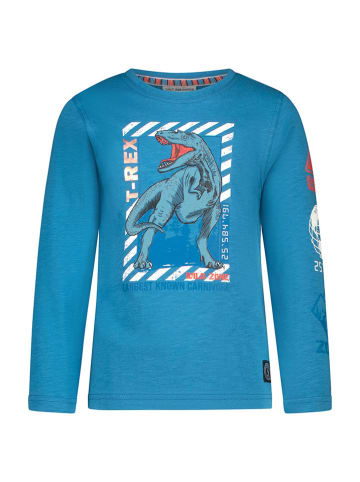 Salt and Pepper Longsleeve "T-Rex" blauw