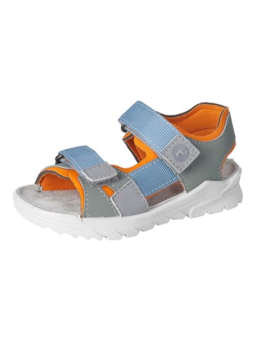Ricosta Sandalen "Tarek" grijs/oranje/lichtblauw