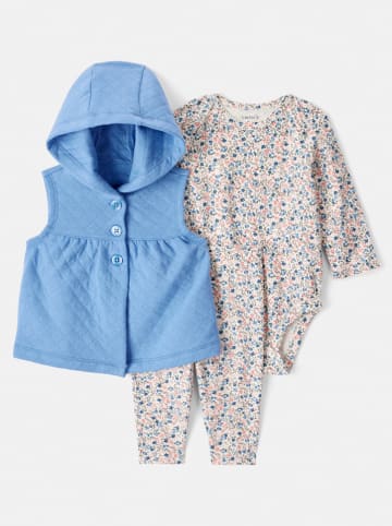 carter's 3tlg. Outfit in Hellblau/ Bunt