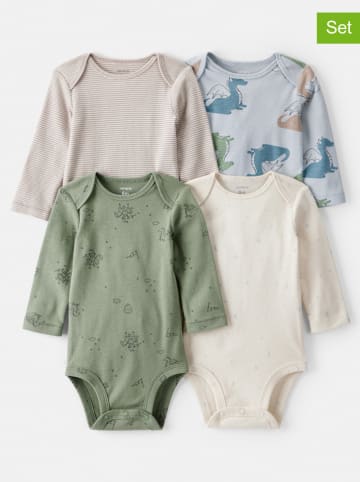 carter's Body (4 szt.) w kolorze beżowo-niebiesko-zielonym