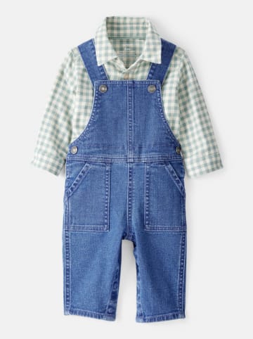 carter's 2tlg. Outfit in Blau/ Grün/ Creme