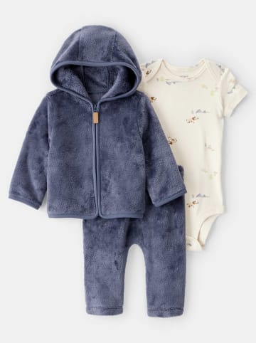 carter's 3tlg. Outfit in Blau/ Creme