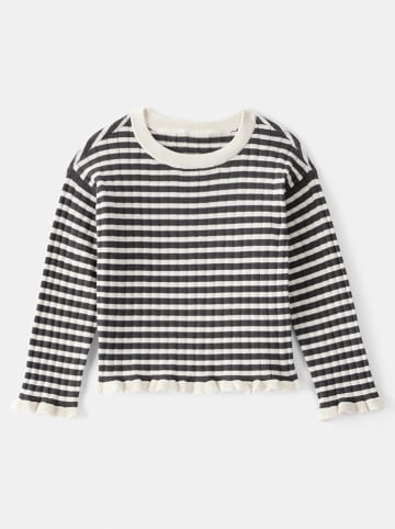 OshKosh Koszulka w kolorze antracytowo-białym