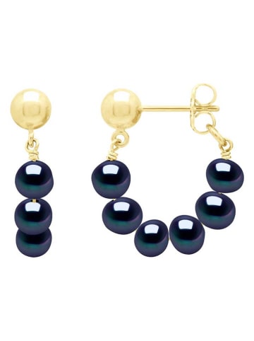 Pearl Addict Gold-Creolen mit Perlen