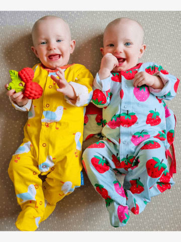 Toby Tiger 4tlg. Erstlingsset "Strawberry" in Weiß/ Blau/ Rot