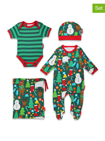 Toby Tiger 4tlg. Erstlingsset in Grün/ Bunt