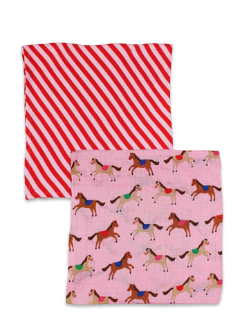 Toby Tiger 2er-Set: Musselintücher in Rosa