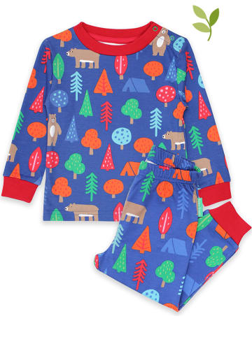 Toby Tiger Pyjama "Camping Bear" in Blau/ Rot
