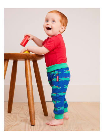 Toby Tiger Sweathose in Grün/ Blau