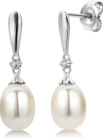 Revoni Weißgold-Ohrstecker mit Perlen