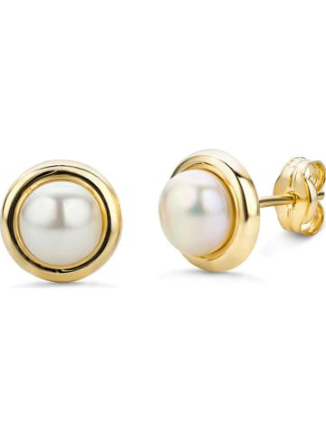 Revoni Gouden oorstekers met zoetwaterkweekparels