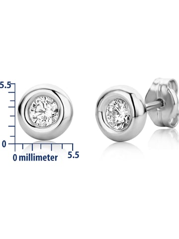 Revoni Weißgold-Ohrstecker mit Edelsteinen