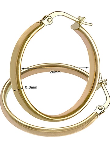 Revoni Złote kolczyki-kreole