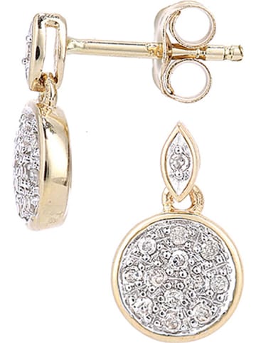 Revoni Gouden oorstekers met diamanten