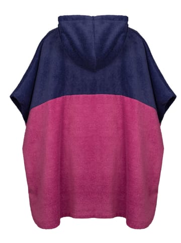 Trollkids Badeponcho "Kvalvika" in Lila/ Dunkelblau