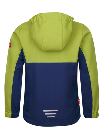 Trollkids Softshelljas "Kristiansand" groen/donkerblauw