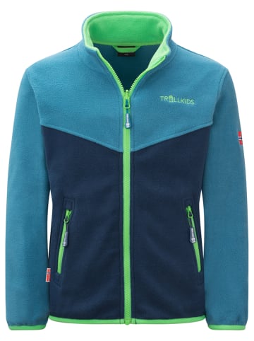 Trollkids Fleece vest "Oppdal XT" blauw/donkerblauw